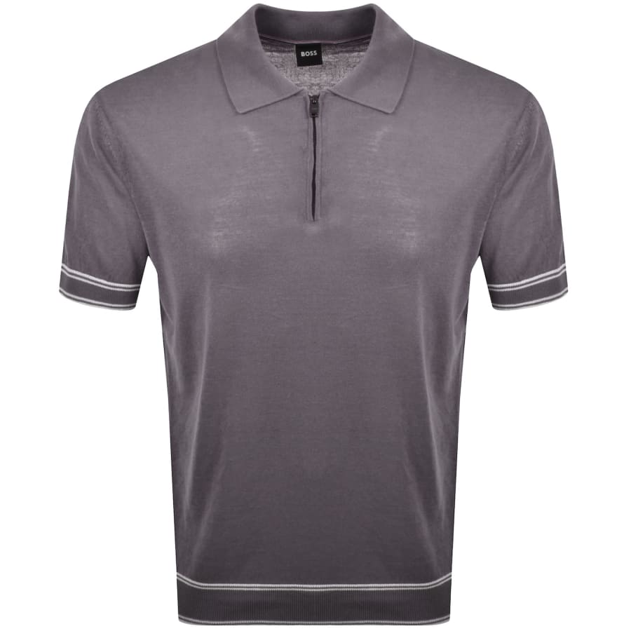 BOSS Norbertino Knit Polo Purple | Mainline Menswear x